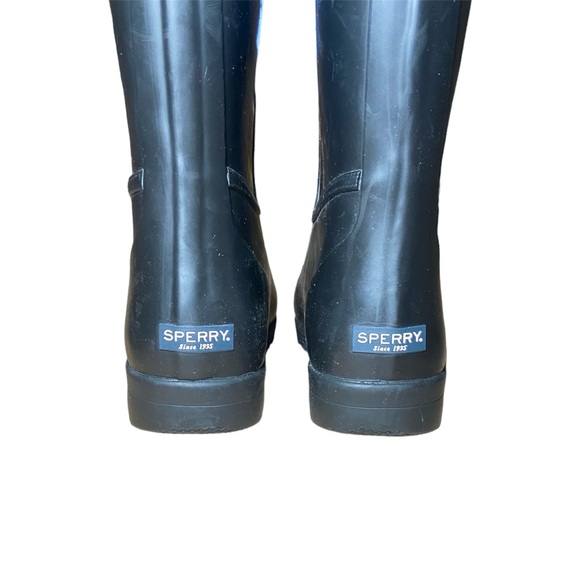 Sperry Waterproof Nellie Kate Black Rain Boots - Picture 3 of 4